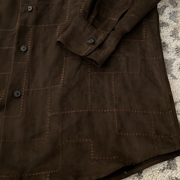 Crazy Horse men’s dress shirt, brown, size large GUC! - Picture 4 of 4